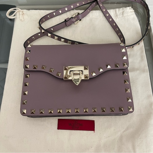 AUTHENTIC Valentino Small Rockstud Calfskin Crossbody Bag - Picture 1 of 5